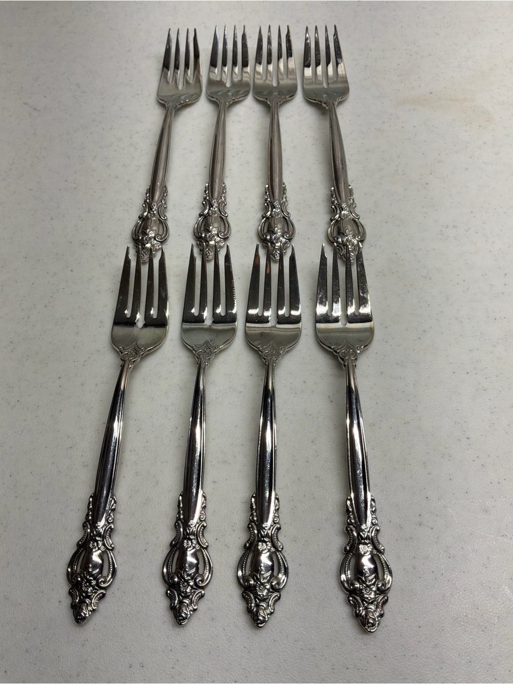 Vintage International Silver Plate Empress Pattern 43 Pcs - Picture 2 of 10